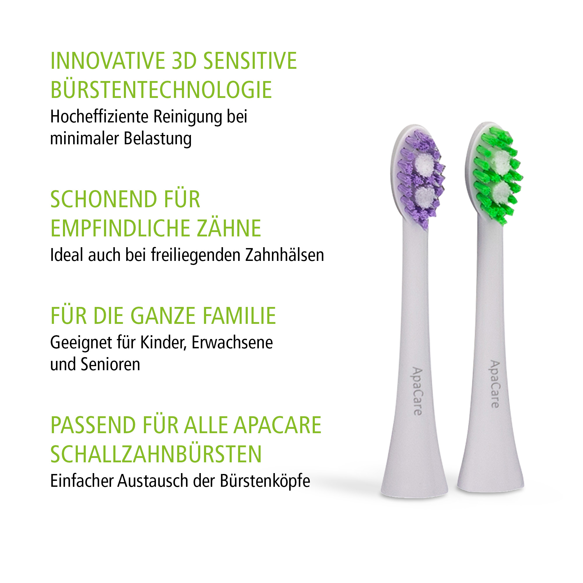 3D Sensitive Bürstenköpfe 2 St. 3D Sensitive Bürstenköpfe 2 St.